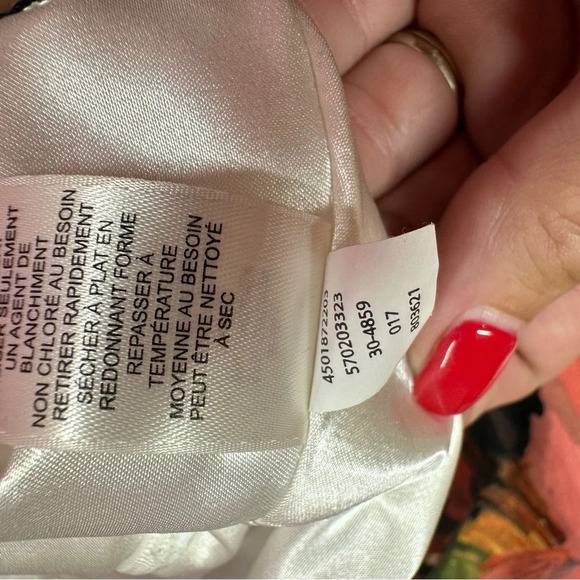 white house black market formal maxi skirt lined floral print sz 00 pockets - Picture 10 of 10